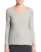 James Perse Striped Cotton-Blend Pullover - Lyst