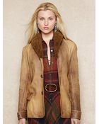 Blue Label Distressed Leather Jacket - Lyst