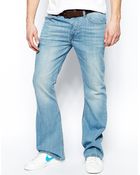 Asos Flare Jeans in Light Wash - Lyst