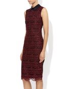 Erdem Brennon Dress Burgundy - Lyst