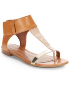 Enzo Angiolini Tilah Leather Thong Sandals - Lyst