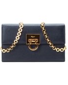 Ferragamo Navy Mini Shoulder Bag - Lyst
