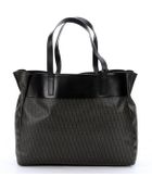 Saint Laurent Black And Brown Coated Canvas Top Handle Tote - Lyst