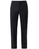 Lanvin Navy Slim-Leg Wool Trousers - Lyst