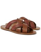 Bottega Veneta Intrecciato-Panelled Leather Sandals - Lyst