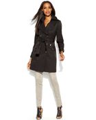 DKNY Doublebreasted Belted Trench Coat - Lyst