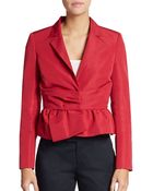 RED Valentino Ruched Peplum Jacket - Lyst
