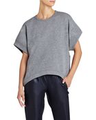 BCBGMAXAZRIA Tatum Short Sleeve Sweatshirt - Lyst