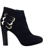 Guess Genuine Suede Latoian Ankle Boots - Lyst