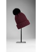Burberry Fur Pom-Pom Wool Cashmere Beanie - Lyst