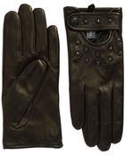 Vince Camuto Pyramid Studded Driving Gloves - Lyst