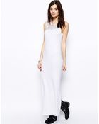 Diesel Mesh Top Beaded Maxi Dress - Lyst