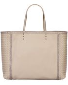 Bottega Veneta Intrecciato Leather And Ayers Tote - Lyst