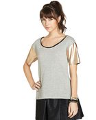 BCBGeneration Zipsleeve Tee - Lyst