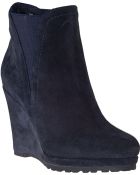 Vaneli For Jildor Jamilla Wedge Boot Navy Suede - Lyst