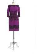 Adrianna Papell Floral Accented Shift Dress - Lyst