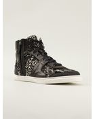 Lanvin Hi-Top Sneakers - Lyst