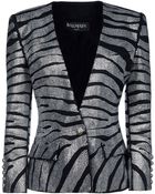 Balmain Crystal-Embellished Stretch-Cotton Blazer - Lyst