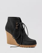 MICHAEL Michael Kors Lace Up Platform Wedge Booties - Rory - Lyst