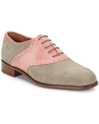Florsheim By Duckie Brown Suede & Leather Saddle Brogues - Lyst