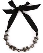 Lanvin Crystal Bead Ribbon Necklace - Lyst