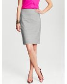 Banana Republic Grey Lightweight Wool Pencil Skirt - Lyst
