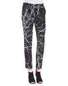 Haute Hippie Branch-Print Tapered Trousers - Lyst