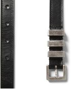 Saint Laurent Black 2Cm Leather Belt - Lyst