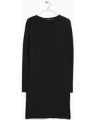 Mango Polka-Dot Textured Dress - Lyst