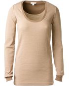 Marc Jacobs Beige Wool Pullover With Fine Stripes - Lyst