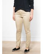Violeta By Mango Slim-Fit Cotton Trousers - Lyst