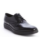 Prada Black Leather Lace Up Oxfords - Lyst