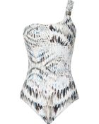 Heidi Klein Printed One-Shoulder Swimsuit - Lyst