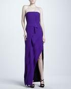 J. Mendel Strapless Tiered Crepe Gown - Lyst
