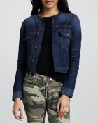 Textile Elizabeth And James Sid Collarless Denim Jacket - Lyst