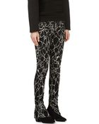 Balmain Black and White Printed Jeans - Lyst
