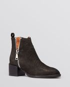 Jeffrey Campbell Pointed Toe Ankle Booties - Boone Embossed Cut Out Mid Heel - Lyst