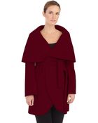 T Tahari Belted Open Front Jacket - Lyst