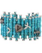 Wendy Yue Turquoise Diamond Bamboo Cuff - Lyst