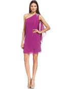 Js Boutique One-Shoulder Jeweled Dress - Lyst