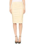 Blaque Label Pencil Skirt - Cream - Lyst