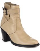 Helmut Lang Zenith Buckled Leather Ankle Boots - Lyst