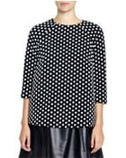 Lisa Perry Polka Dot Leather Tunic - Lyst