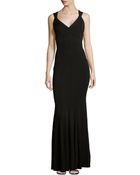 Nicole Miller Laurence Sleeveless V-Neck Mermaid Gown - Lyst