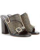 Chloé Daria Studded Leather Mules - Lyst