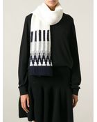 Moncler Geometric Knit Scarf - Lyst