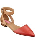 Isaac Mizrahi New York Evelyn Leather Color-Block Flats - Lyst