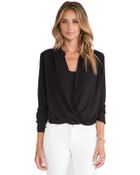 BCBGMAXAZRIA Wrap Top - Lyst