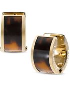 Michael Kors Tortoise Huggie Earrings - Lyst