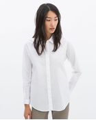 Zara Poplin Shirt - Lyst